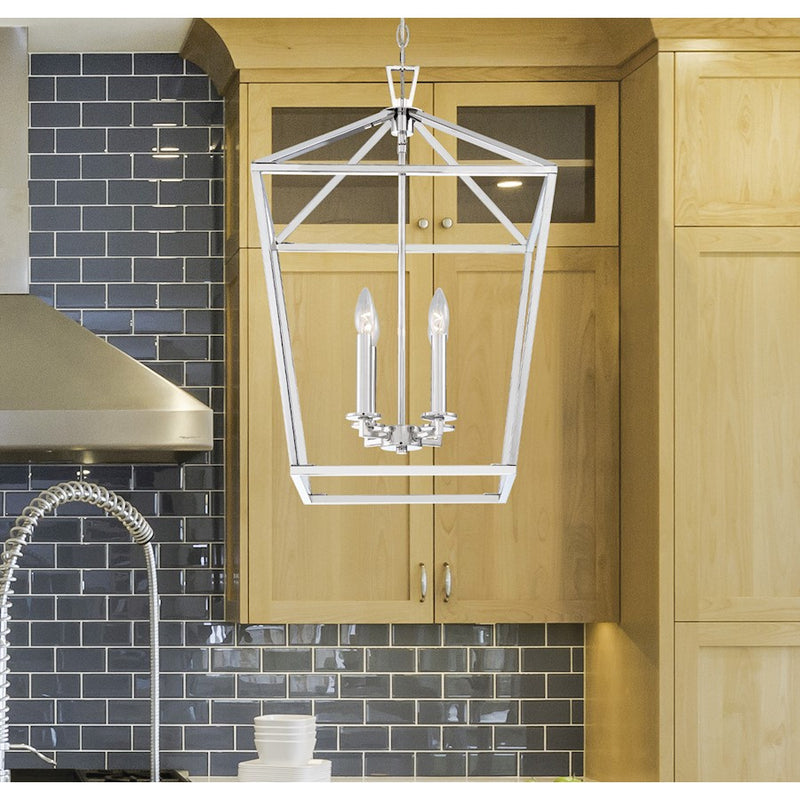 Savoy House Townsend 421 4-Light 26" Pendant, Polished Nickel