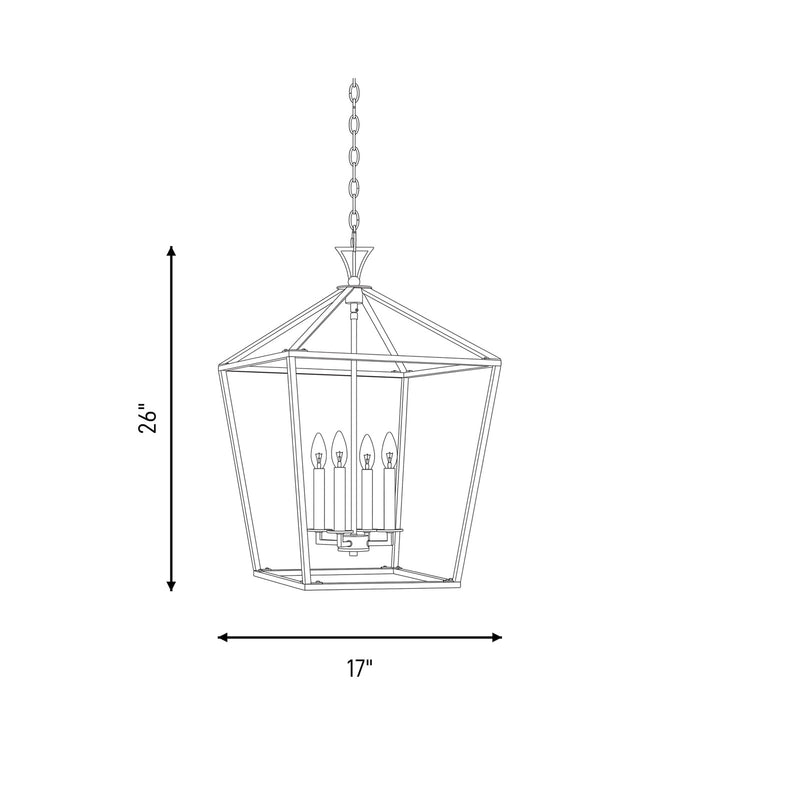 Savoy House Townsend 4-Light Pendant, Warm Brass