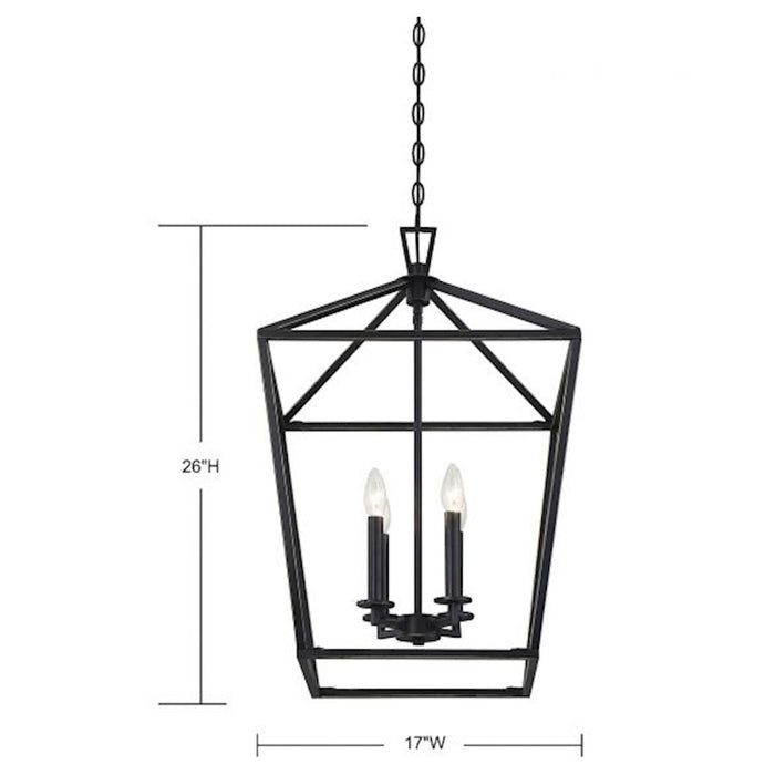 Savoy House Townsend 421 4-Light 26" Pendant, Classic Bronze