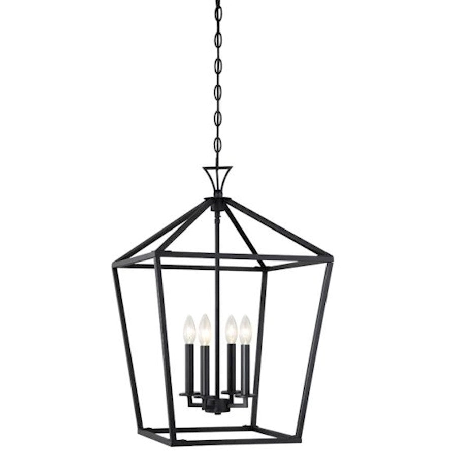 Savoy House Townsend 4-Light Pendant, Matte Black - 3-421-4-89