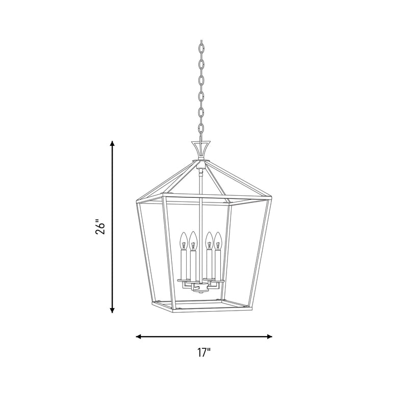 Savoy House Townsend 4-Light Pendant, Matte Black