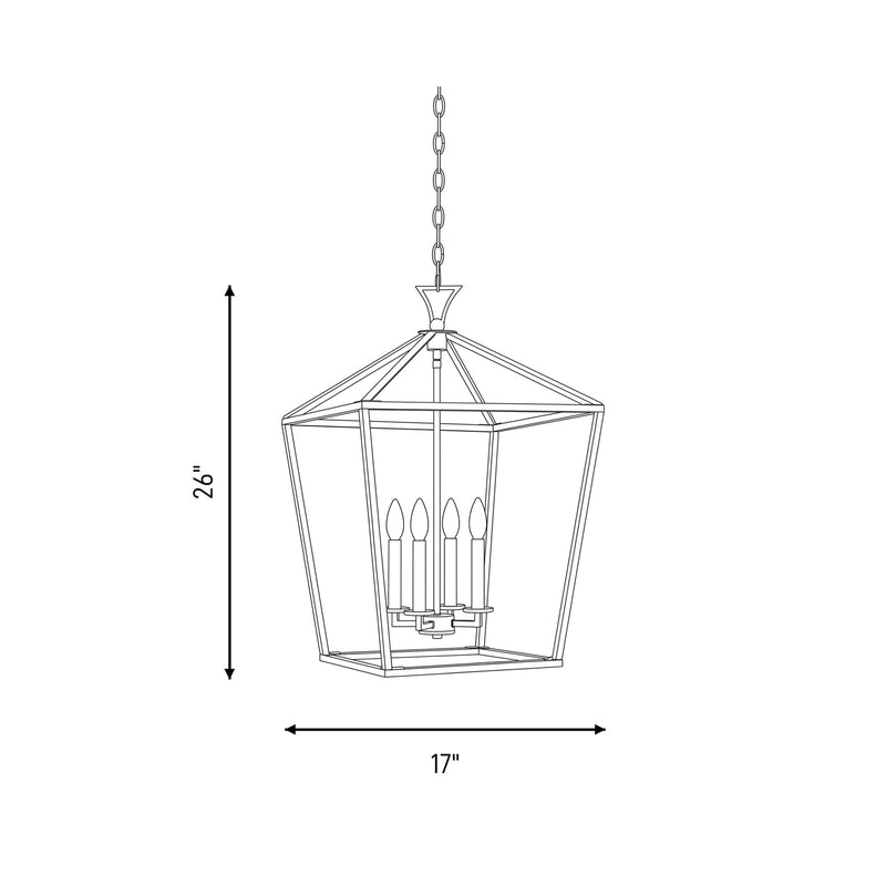 Savoy House Townsend 4-Light Pendant, Satin Nickel