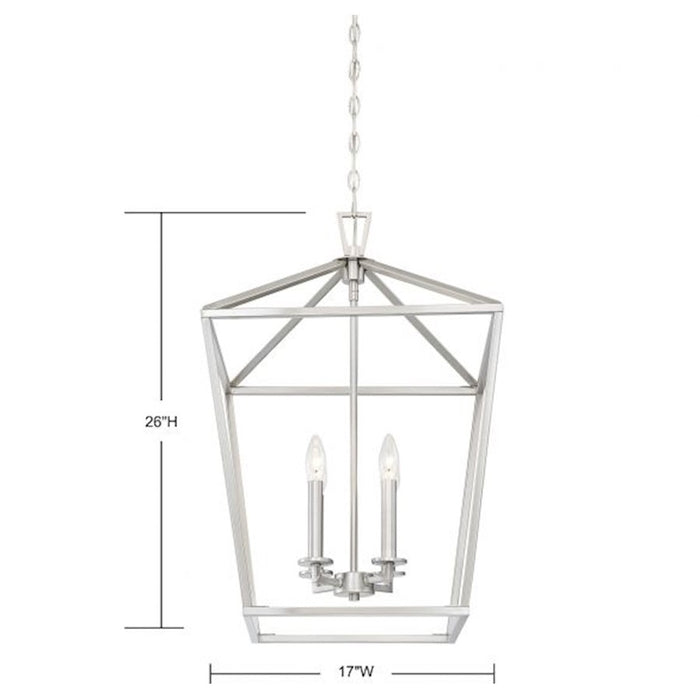 Savoy House Townsend 4-Light Pendant, Satin Nickel