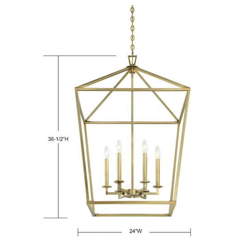 Savoy House Townsend 6-Light Pendant, Warm Brass