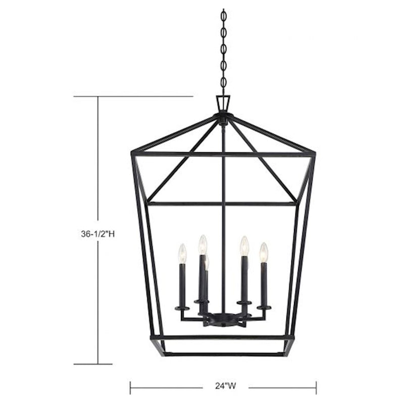 Savoy House Townsend 422 6-Light 37" Pendant, Classic Bronze