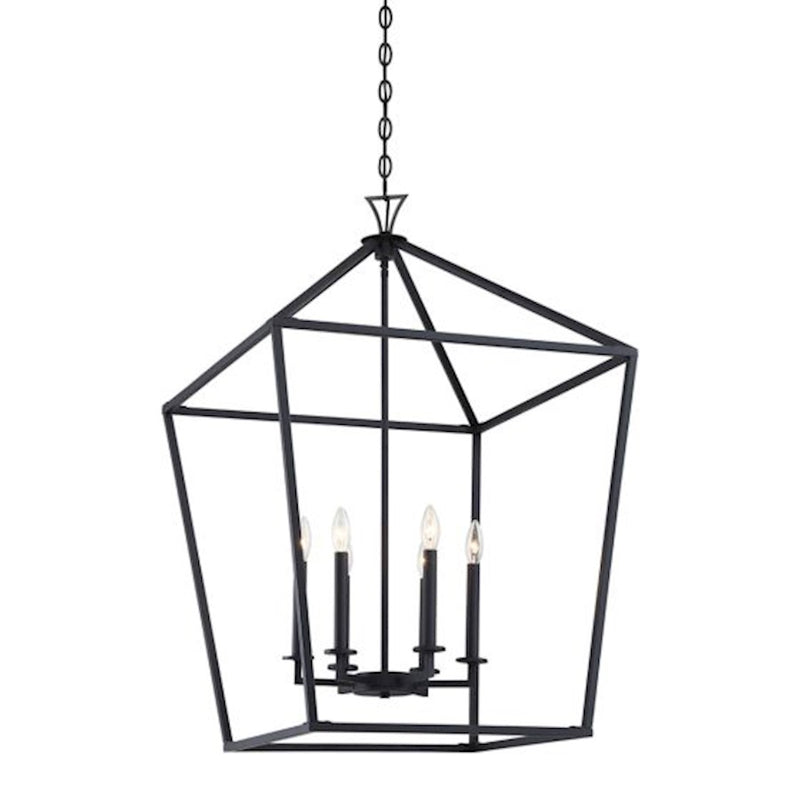 Savoy House Townsend 6-Light Pendant, Matte Black