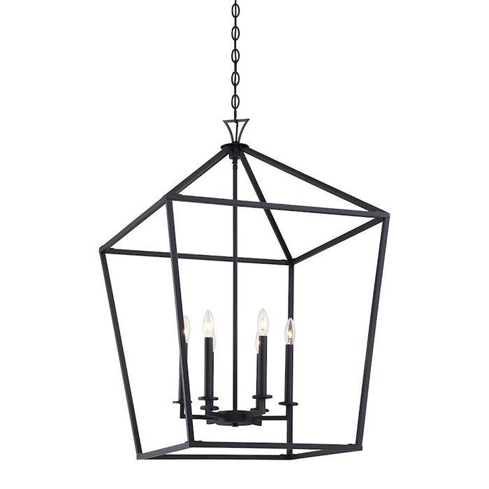 Savoy House Townsend 6-Light Pendant, Matte Black