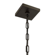 Savoy House Damen 17in 4-Light Pendant | Transitional Mediterranean Bronze Metal and Frosted Seeded Glass | Dining Room & Foyer | 17 | Model 3-4699-4-15