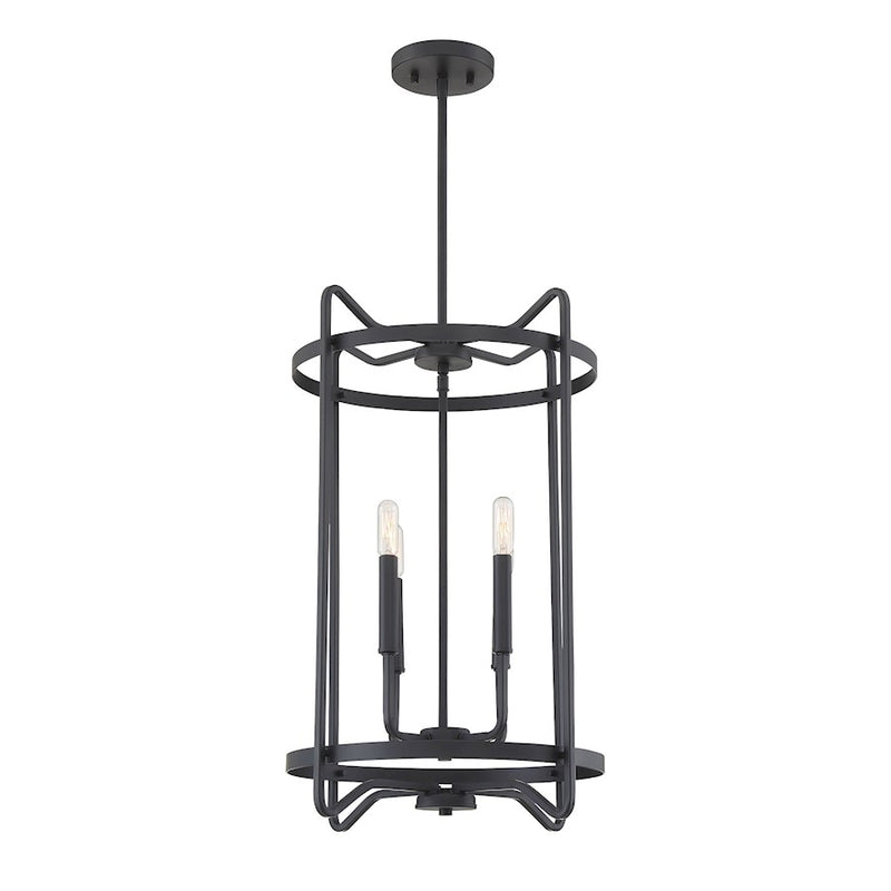 Savoy House Kent 4-Light Pendant, Matte Black