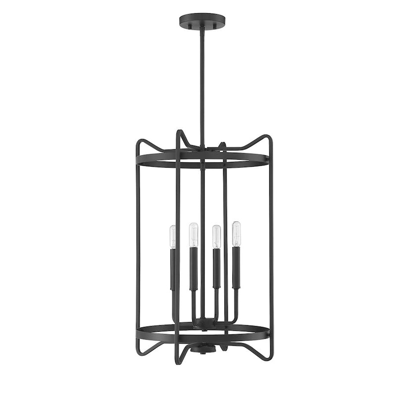 Savoy House Kent 4-Light Pendant, Matte Black