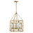 Savoy House Balfour 4 Light Pendant, Warm Brass/Clear Water - 3-5063-4-322