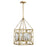 Savoy House Balfour 4 Light Pendant, Warm Brass/Clear Water