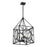 Savoy House Balfour 4 Light Pendant, Matte Black/Clear Water