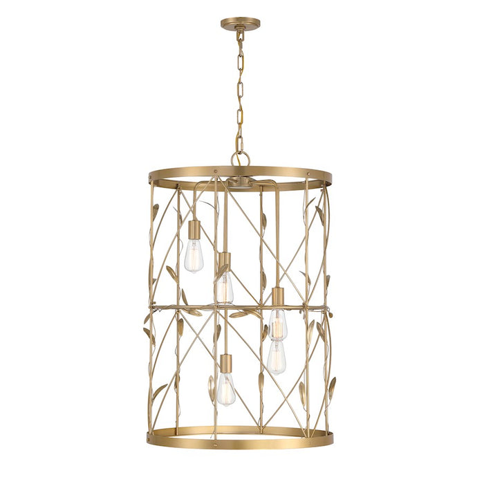 Savoy House Lexington 5-Light Pendant, Burnished Brass