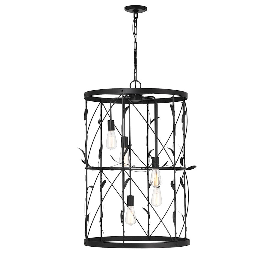 Savoy House Lexington 5-Light Pendant, Matte Black - 3-6599-5-89