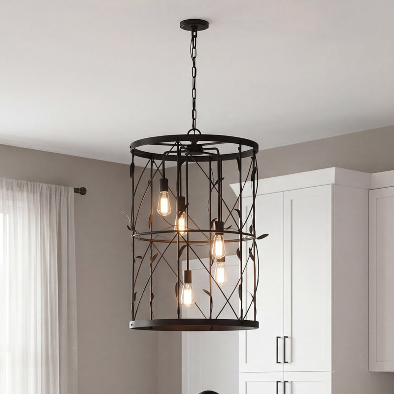 Savoy House Lexington 5-Light Pendant, Matte Black