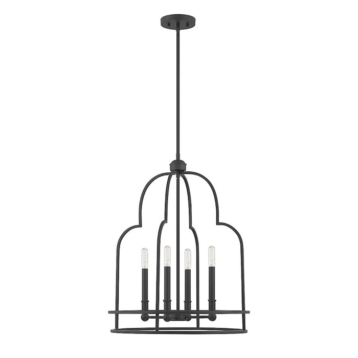 Savoy House Diplomat 4-Light Pendant, Matte Black