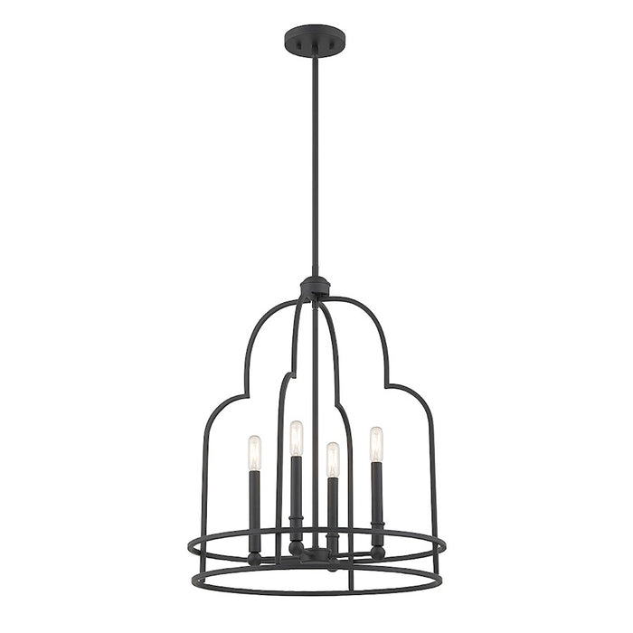 Savoy House Diplomat 4-Light Pendant, Matte Black