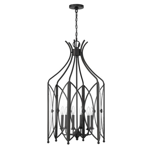 Savoy House Enclave 6 Light Pendant, Black Tourmaline/Clear