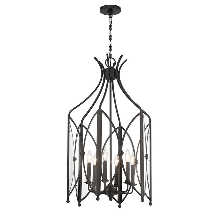 Savoy House Enclave 6-Light Pendant, Black Tourmaline