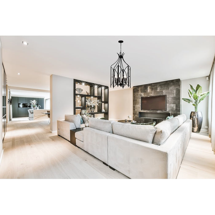 Savoy House Enclave 6-Light Pendant, Black Tourmaline