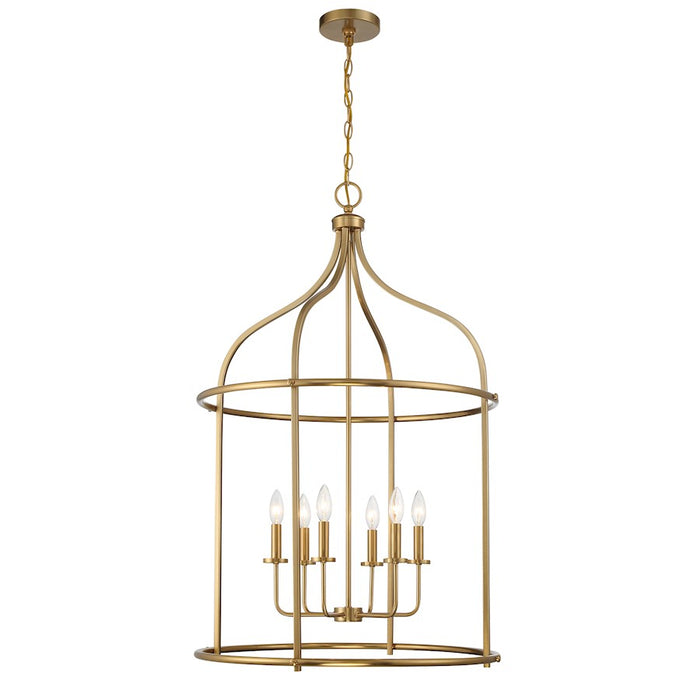 Savoy House Brookstone 6-Light Pendant, Warm Brass - 3-7388-6-322