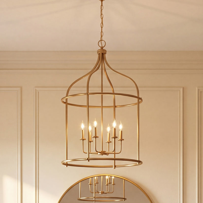 Savoy House Brookstone 6-Light Pendant, Warm Brass