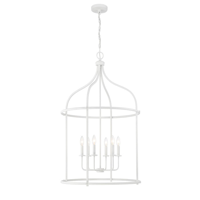 Savoy House Brookstone 6-Light Pendant, Bisque White