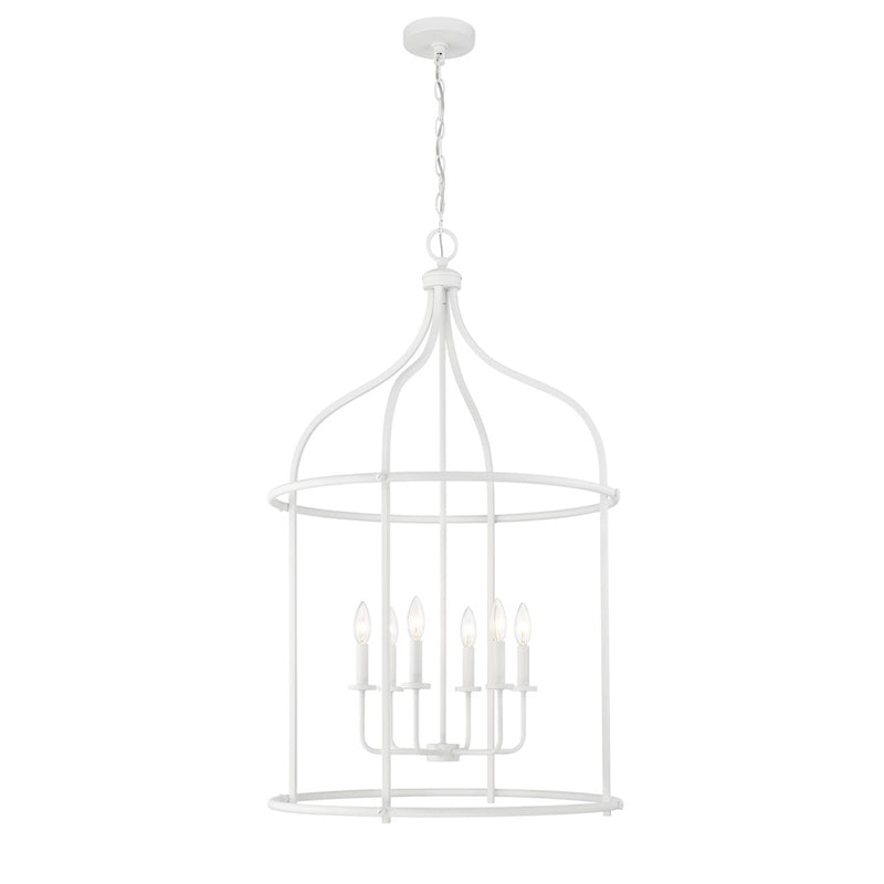 Savoy House Brookstone 6-Light Pendant, Bisque White