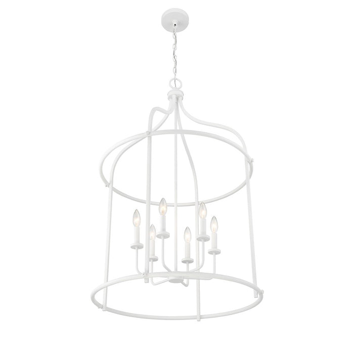 Savoy House Brookstone 6-Light Pendant, Bisque White