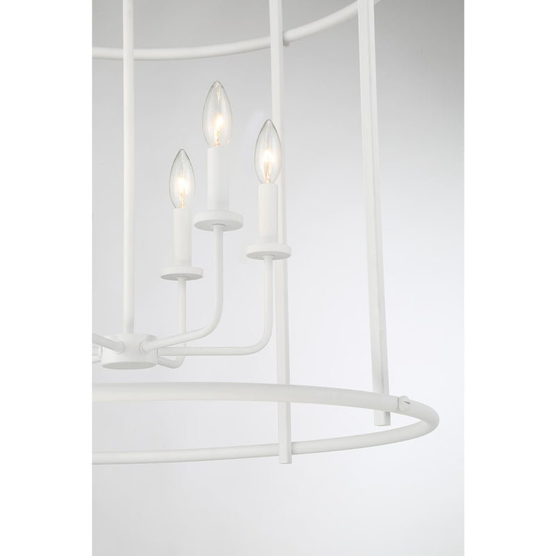 Savoy House Brookstone 6-Light Pendant, Bisque White