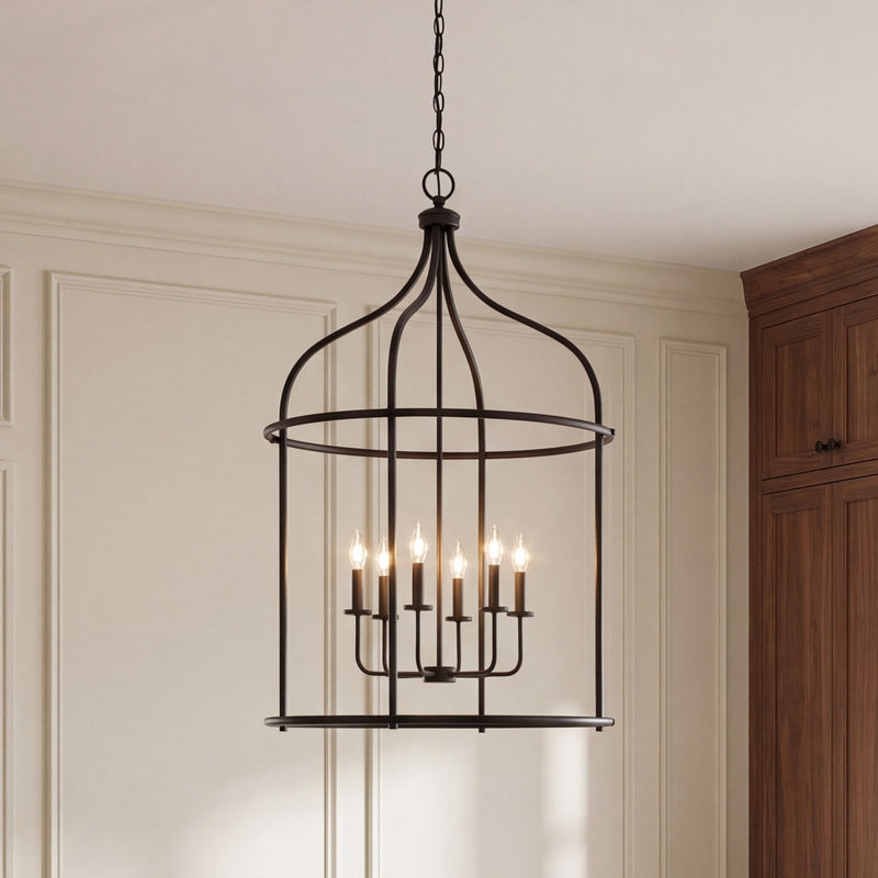 Savoy House Brookstone 6-Light Pendant, Matte Black