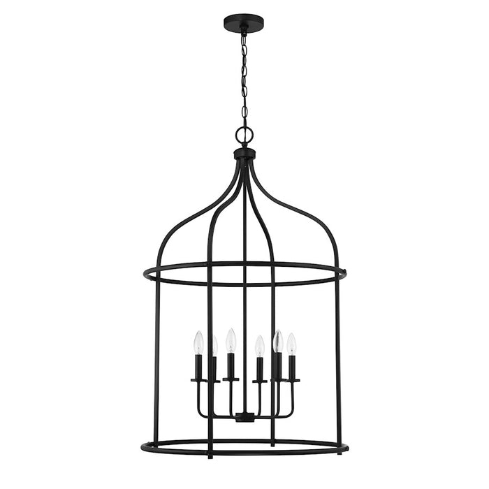Savoy House Brookstone 6-Light Pendant, Matte Black