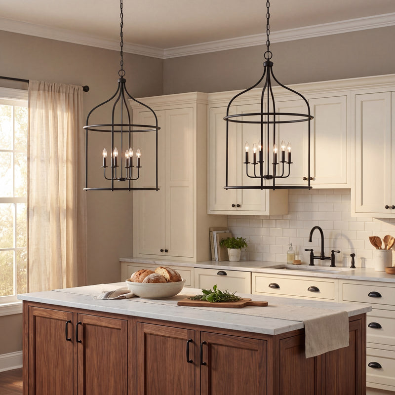 Savoy House Brookstone 6-Light Pendant, Matte Black