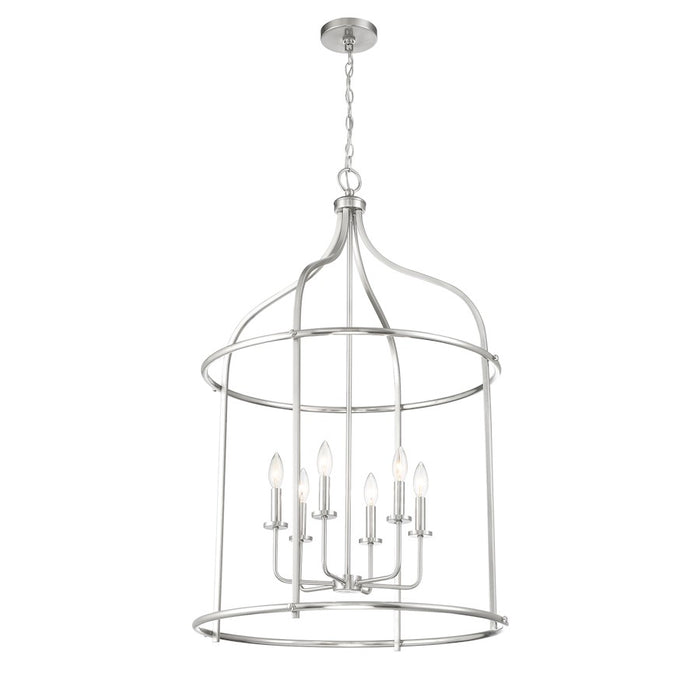 Savoy House Brookstone 6-Light Pendant, Satin Nickel