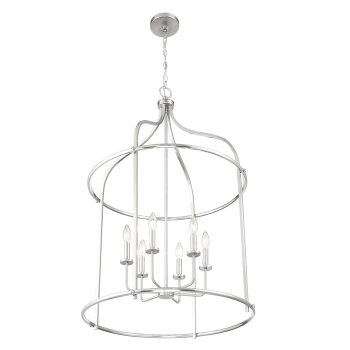 Savoy House Brookstone 6-Light Pendant, Satin Nickel