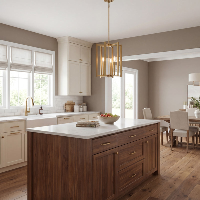 Savoy House Benson 3-Light Pendant, Warm Brass