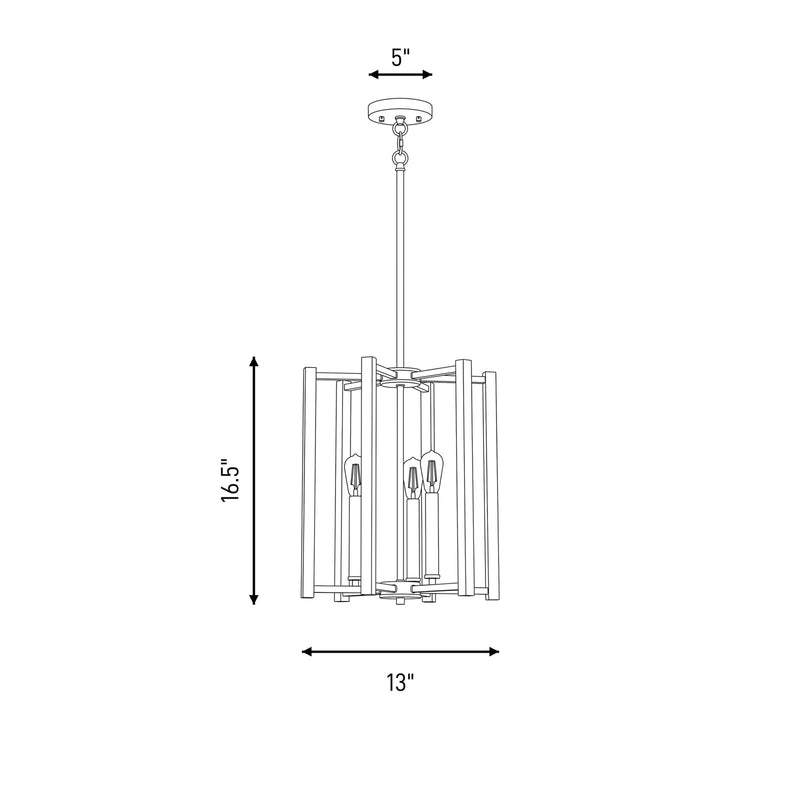 Savoy House Benson 3-Light Pendant, Matte Black