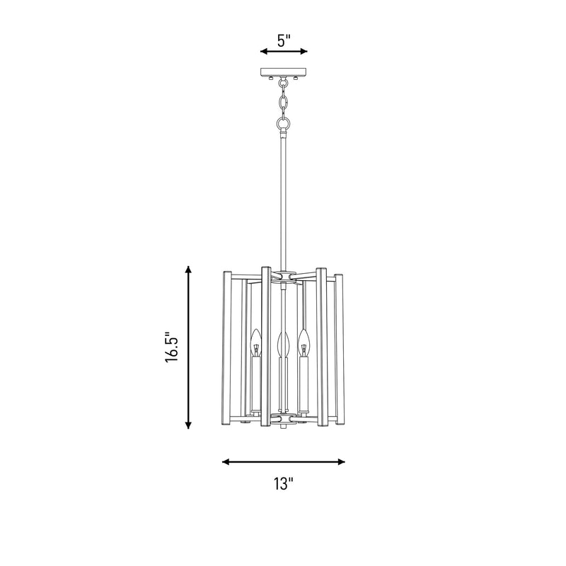 Savoy House Benson 3-Light Pendant, Satin Nickel