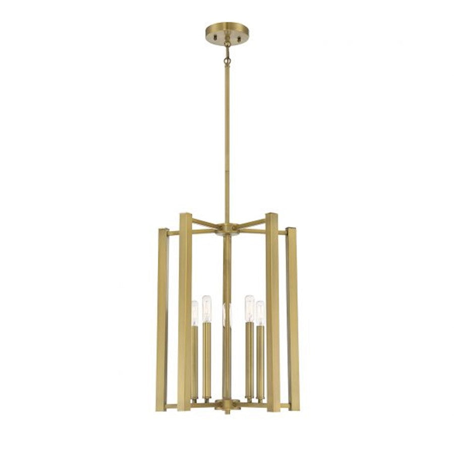 Savoy House Benson 5-Light Pendant, Warm Brass - 3-7701-5-322