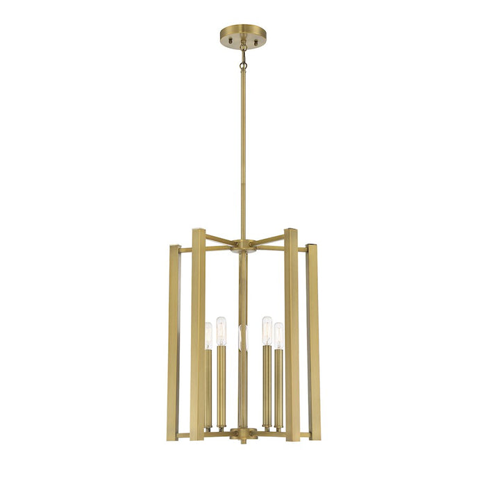 Savoy House Benson 5-Light Pendant, Warm Brass