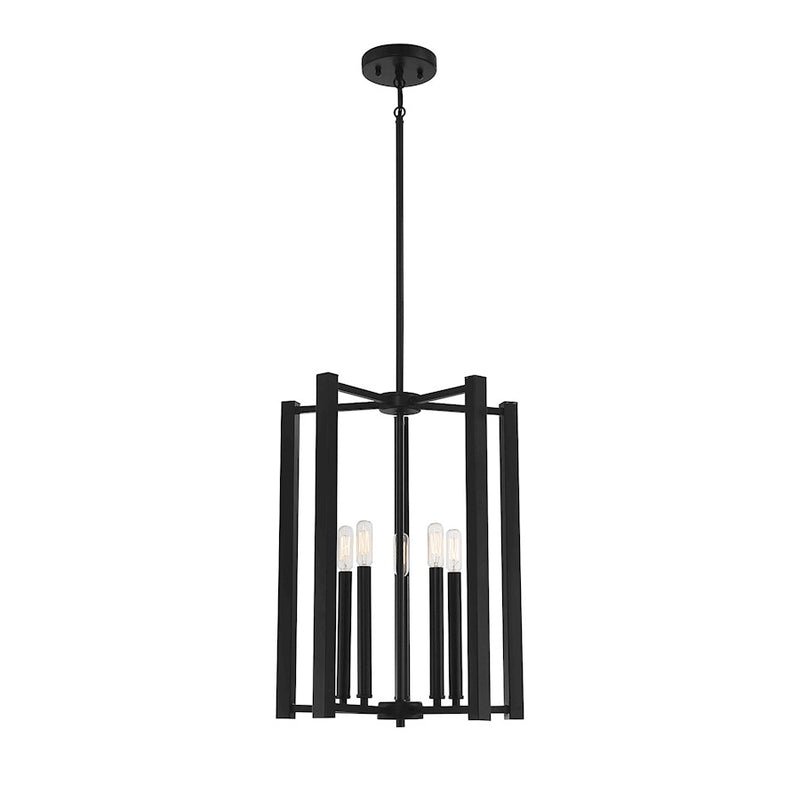 Savoy House Benson 5-Light Pendant, Matte Black