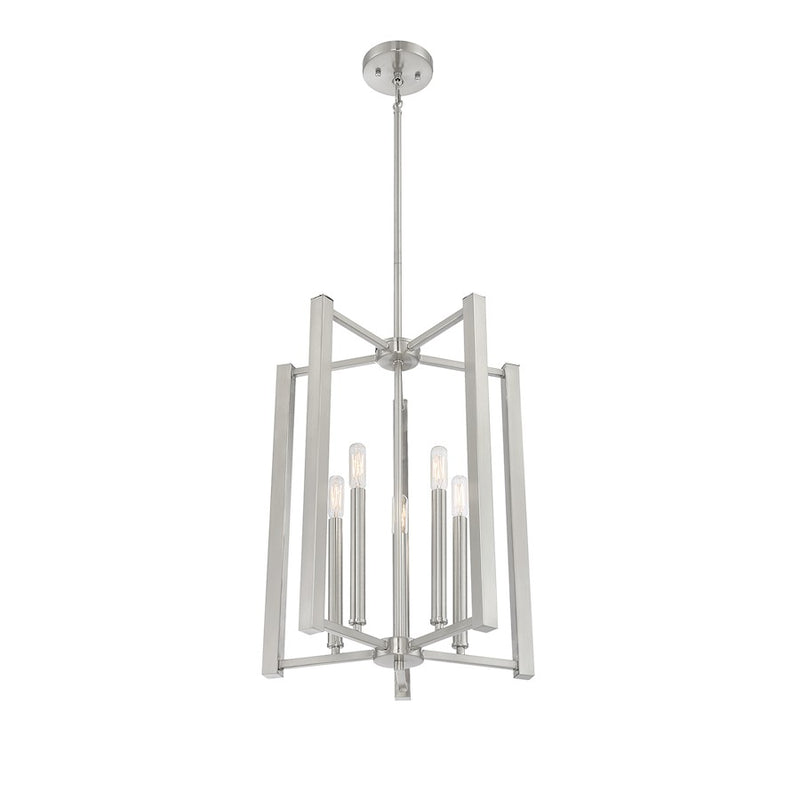 Savoy House Benson 5-Light Pendant, Satin Nickel