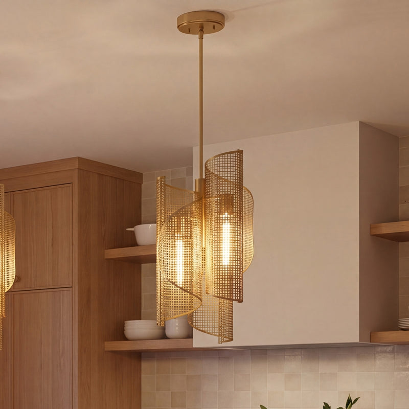 Savoy Essentials Hillbourne 3 Light Pendant, Warm Brass