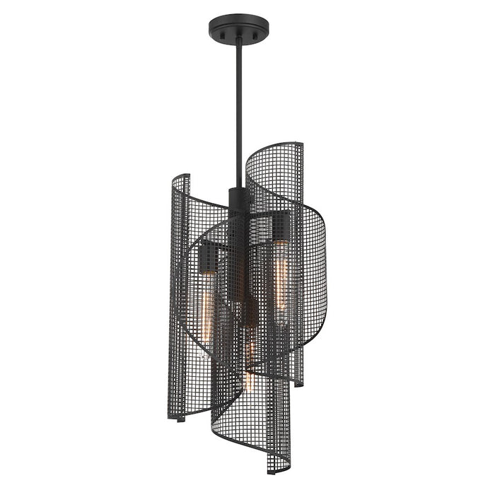 Savoy Essentials Hillbourne 3 Light Pendant, Matte Black