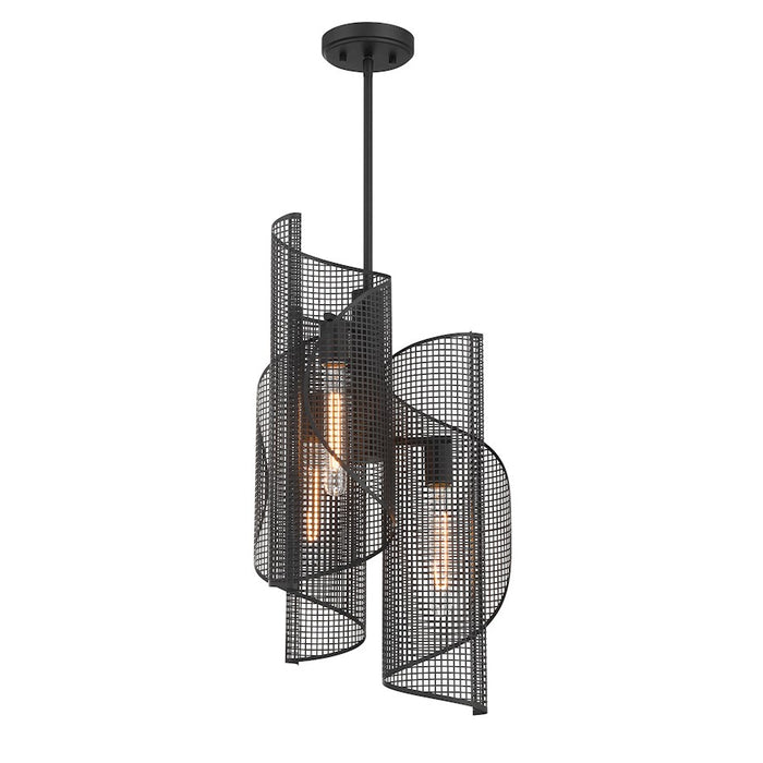 Savoy Essentials Hillbourne 3 Light Pendant, Matte Black