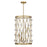Savoy House Bailey 6 Light Pendant, Warm Brass