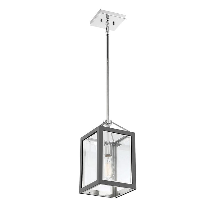 Savoy House Champlin 1Lt Pendant, Gray/ Nickel