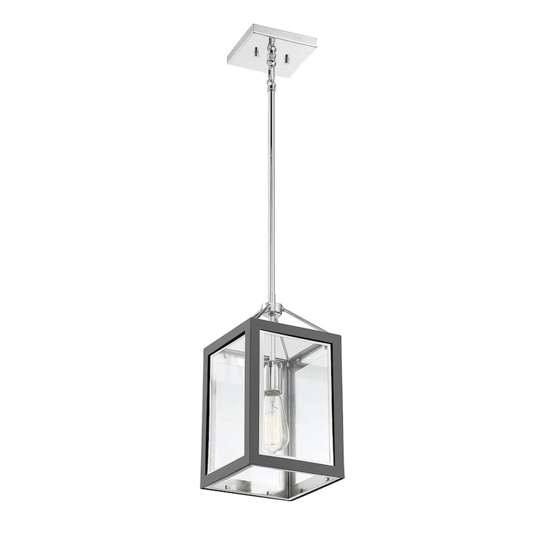Savoy House Champlin 1Lt Pendant, Gray/ Nickel