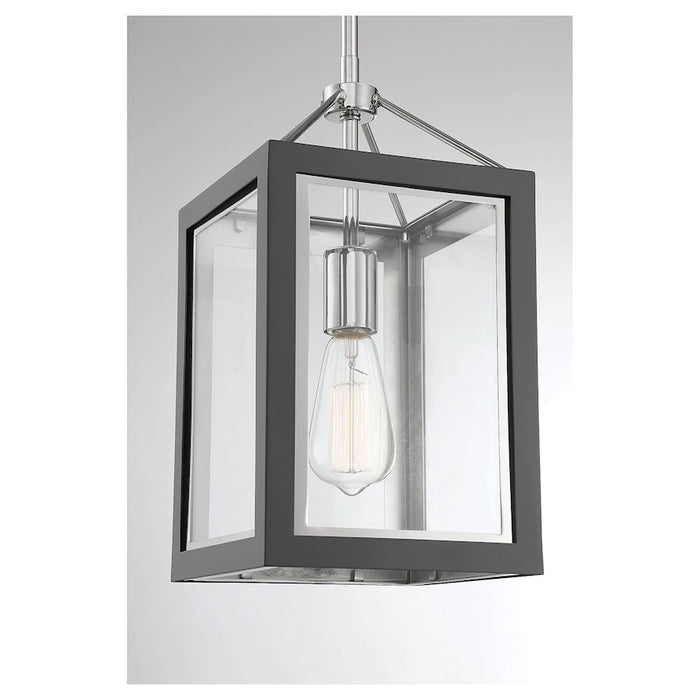 Savoy House Champlin 1Lt Pendant, Gray/ Nickel